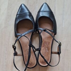 Corso Como Black Flats with Ankle Strap